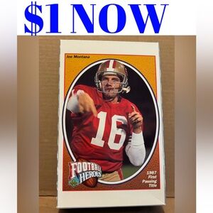 Joe Montana 1991 San Francisco 49ers Box Bottom NFL Football Card